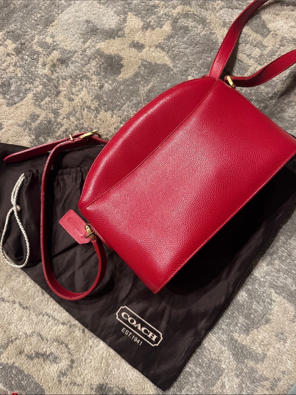 COACH Red Leather Crossbody